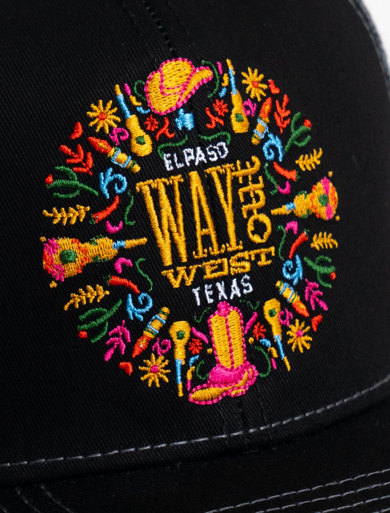 Embroidered WOW Charcoal Trucker Hat