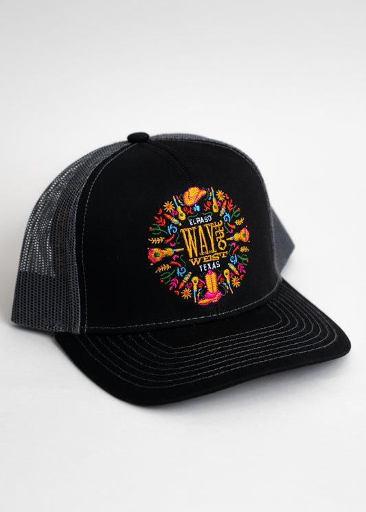Embroidered WOW Charcoal Trucker Hat